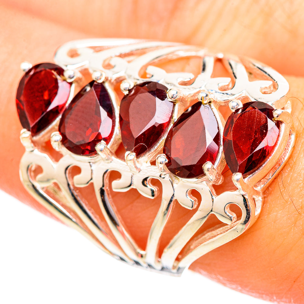 Garnet Rings handcrafted by Anasilvercos - RING115062