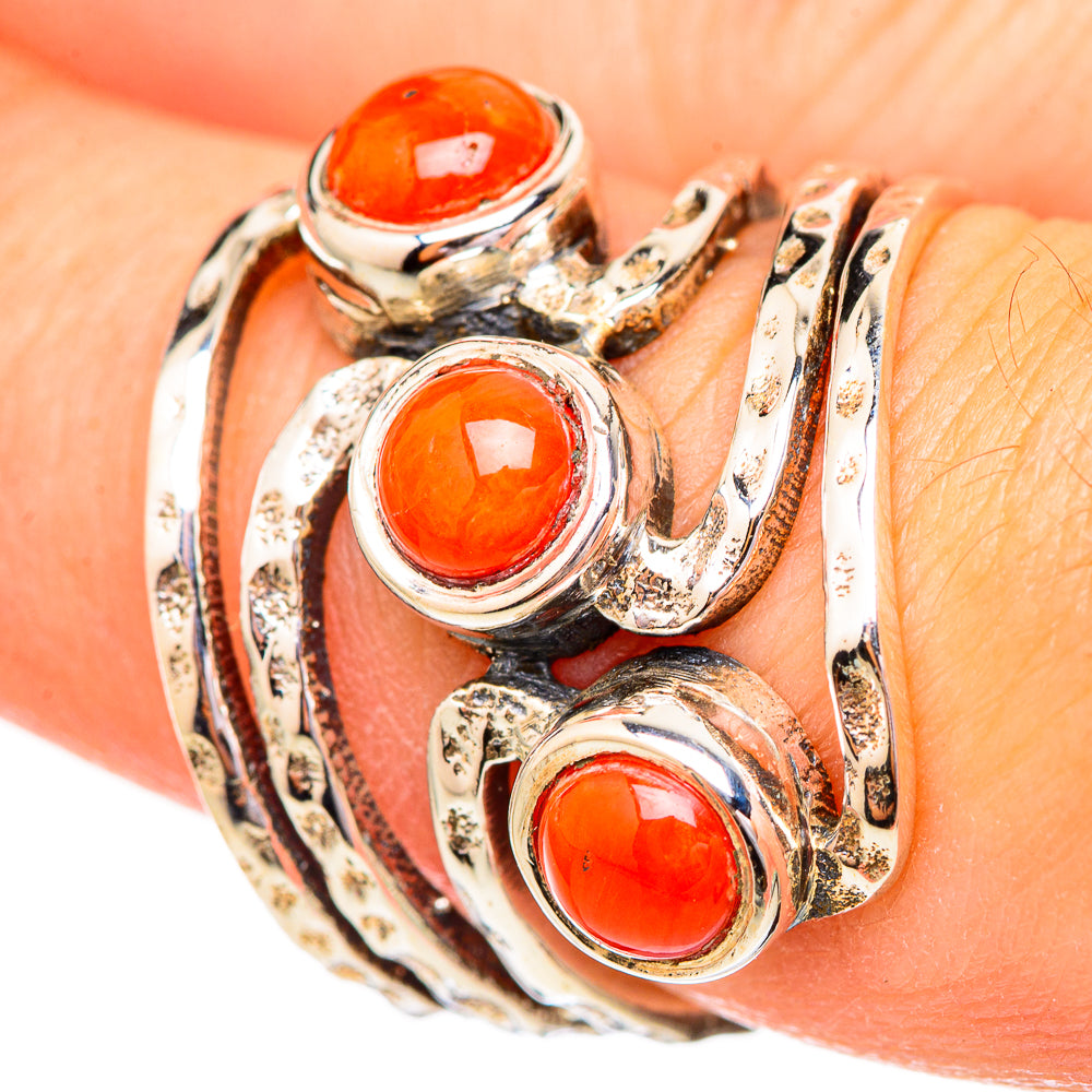 Carnelian Rings handcrafted by Anasilvercos - RING115063