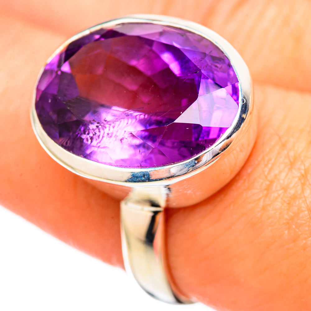 Amethyst Rings handcrafted by Anasilvercos - RING115064