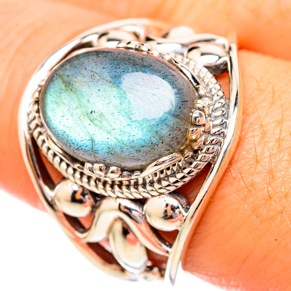 Labradorite Rings handcrafted by Anasilvercos - RING115073