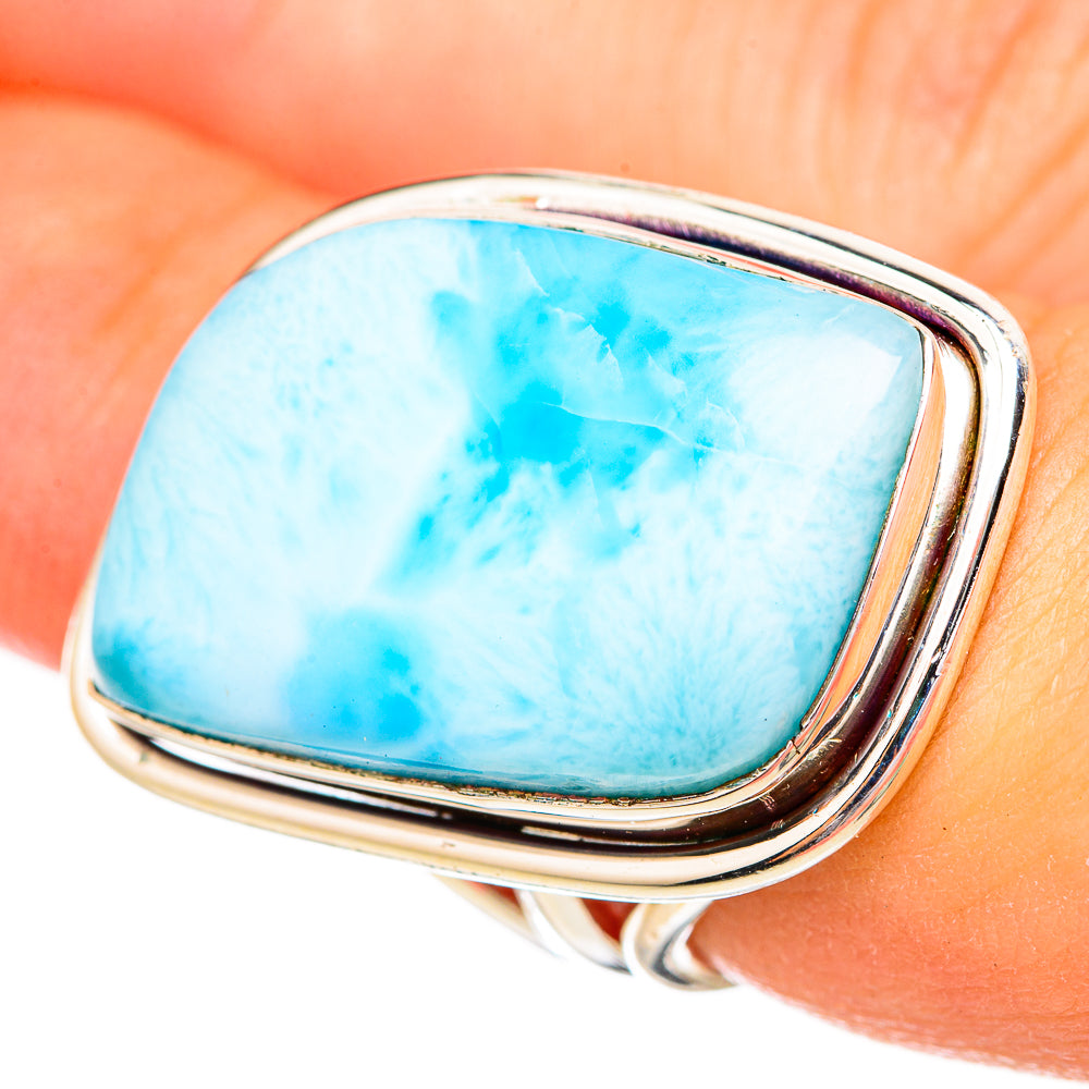 Larimar Rings handcrafted by Anasilvercos - RING115074