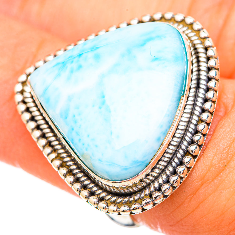Larimar Rings handcrafted by Anasilvercos - RING115077