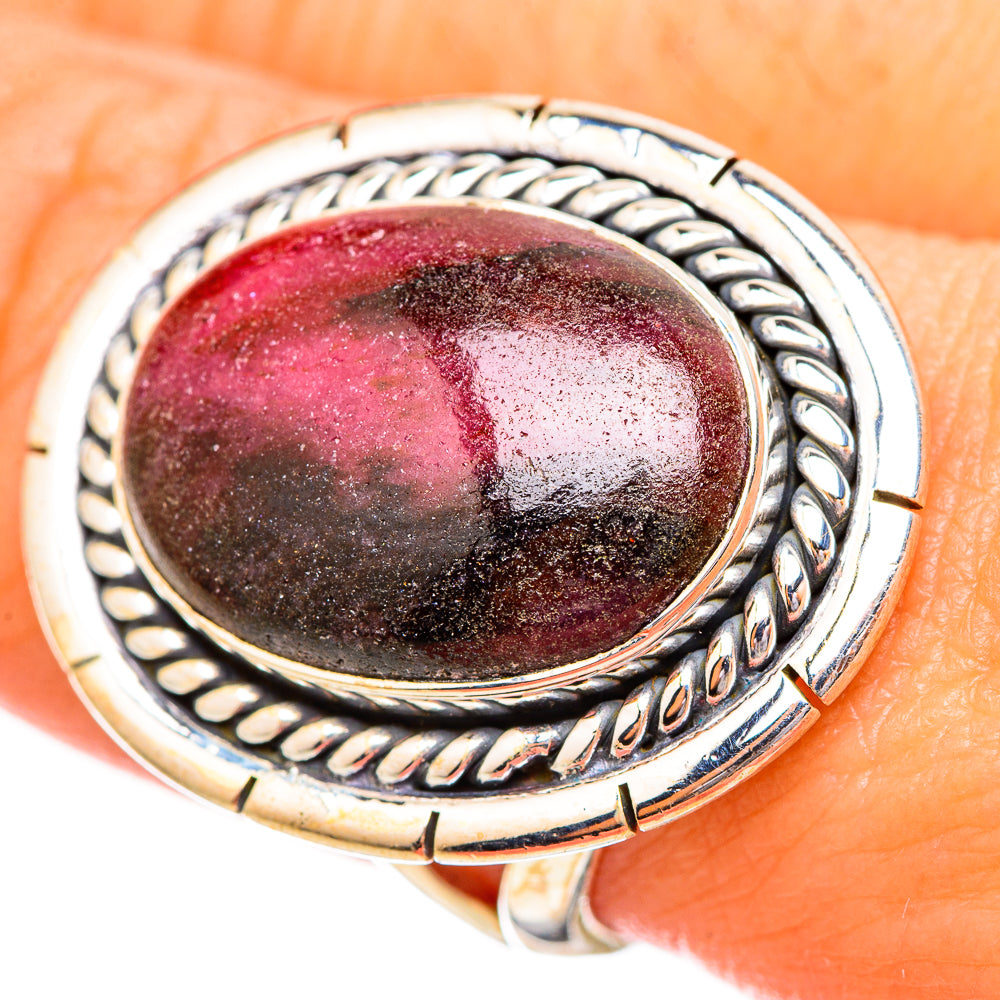 Rhodonite Rings handcrafted by Anasilvercos - RING115084