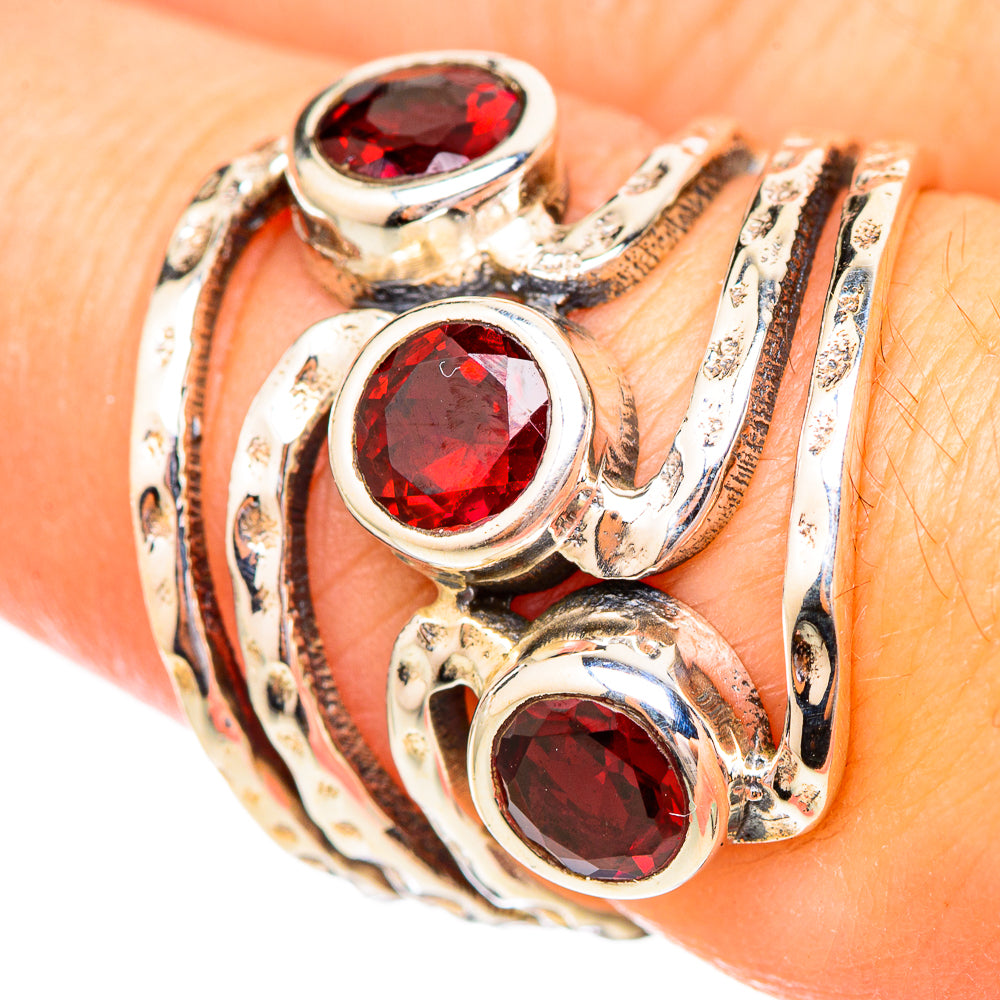 Garnet Rings handcrafted by Anasilvercos - RING115088
