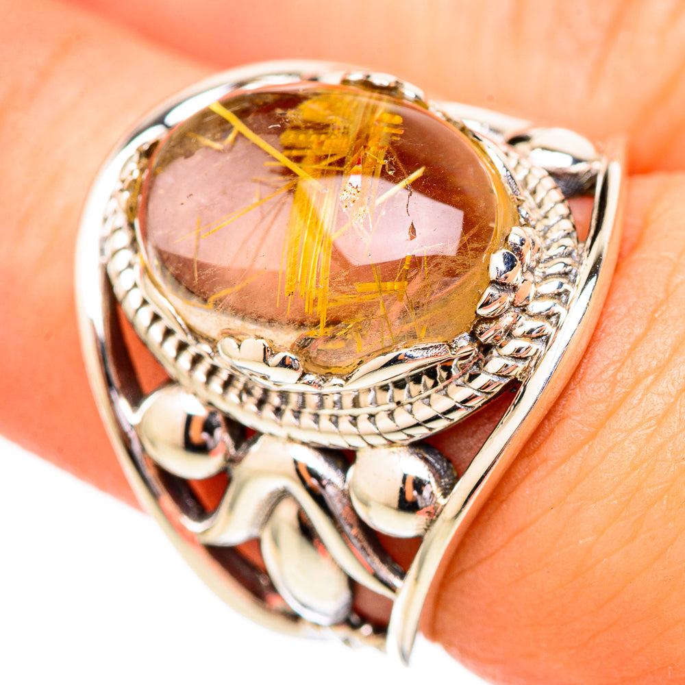 Rutilated Quartz Rings handcrafted by Anasilvercos - RING115089