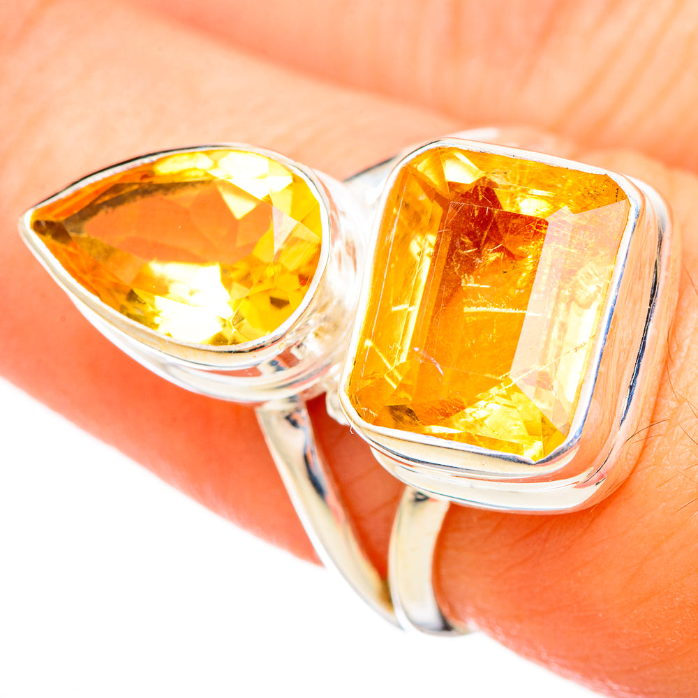 Citrine Rings handcrafted by Anasilvercos - RING115107
