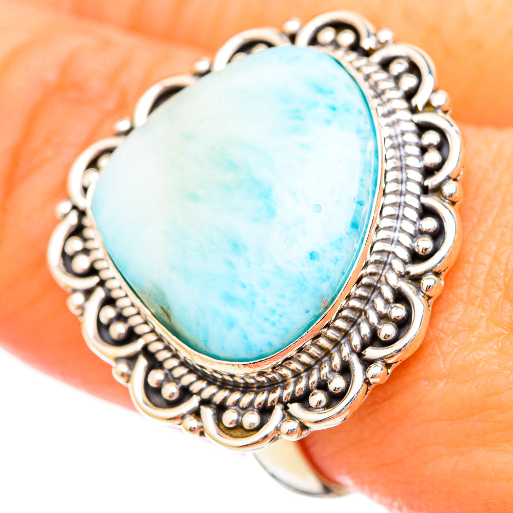 Larimar Rings handcrafted by Anasilvercos - RING115120