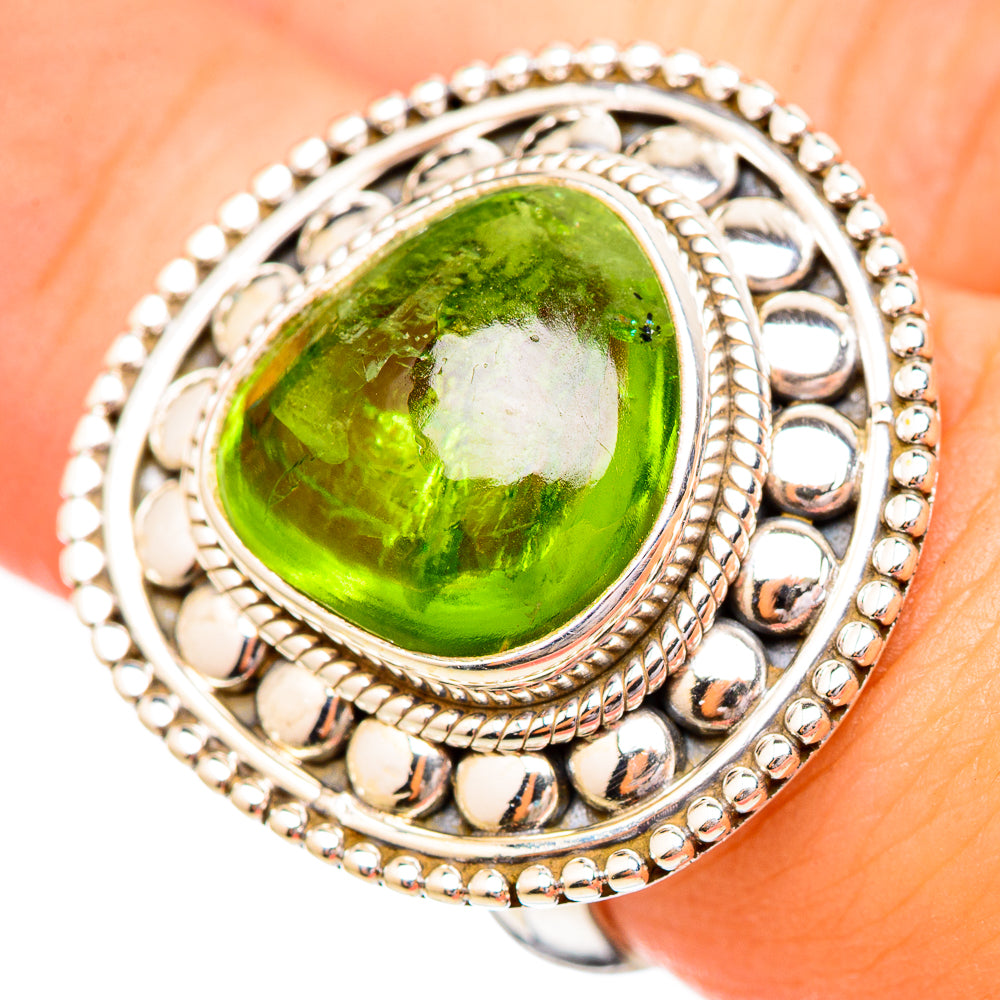 Peridot Rings handcrafted by Anasilvercos - RING115123