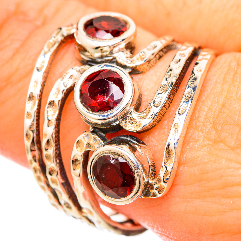 Garnet Rings handcrafted by Anasilvercos - RING115128