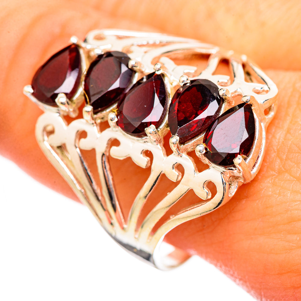 Garnet Rings handcrafted by Anasilvercos - RING115129