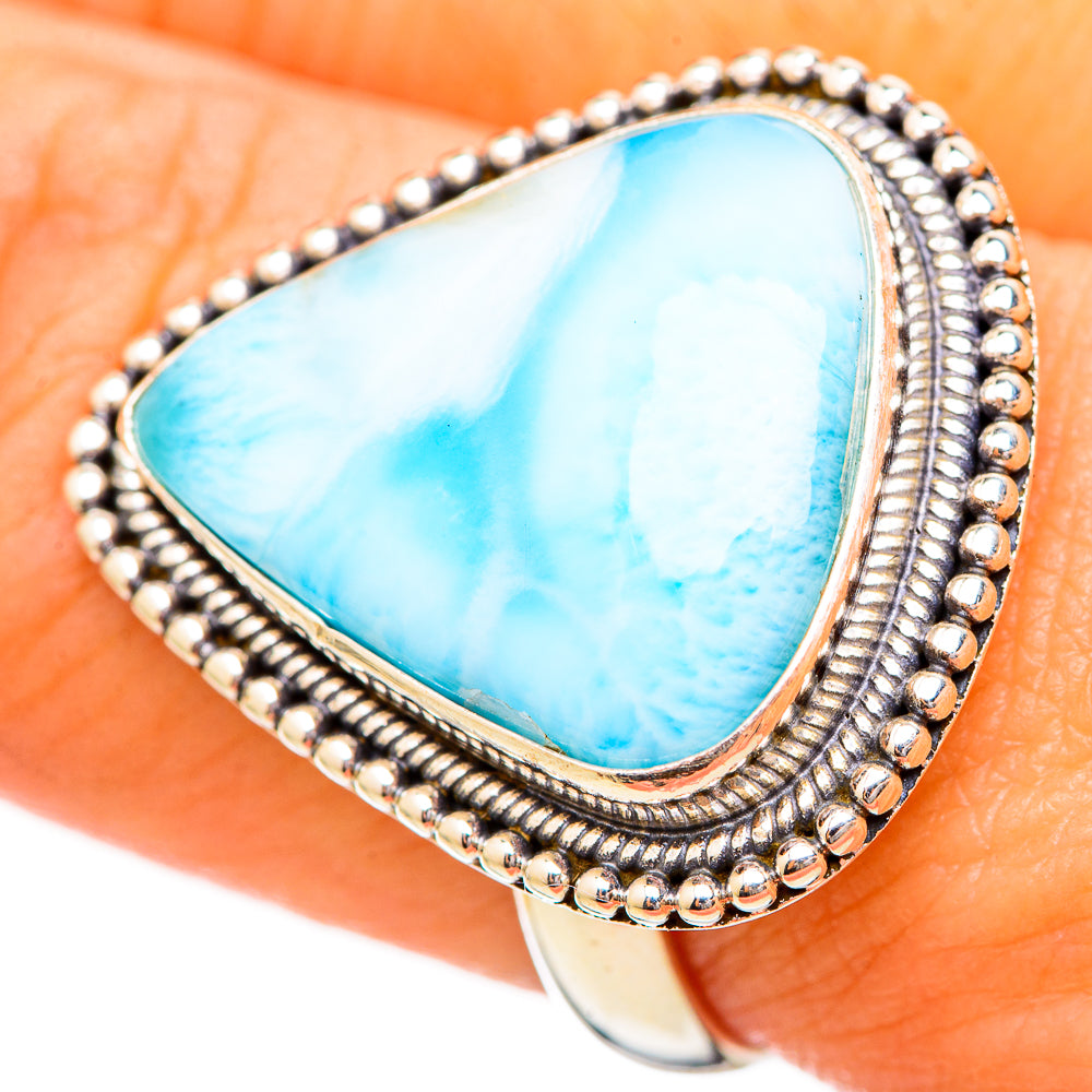 Larimar Rings handcrafted by Anasilvercos - RING115144