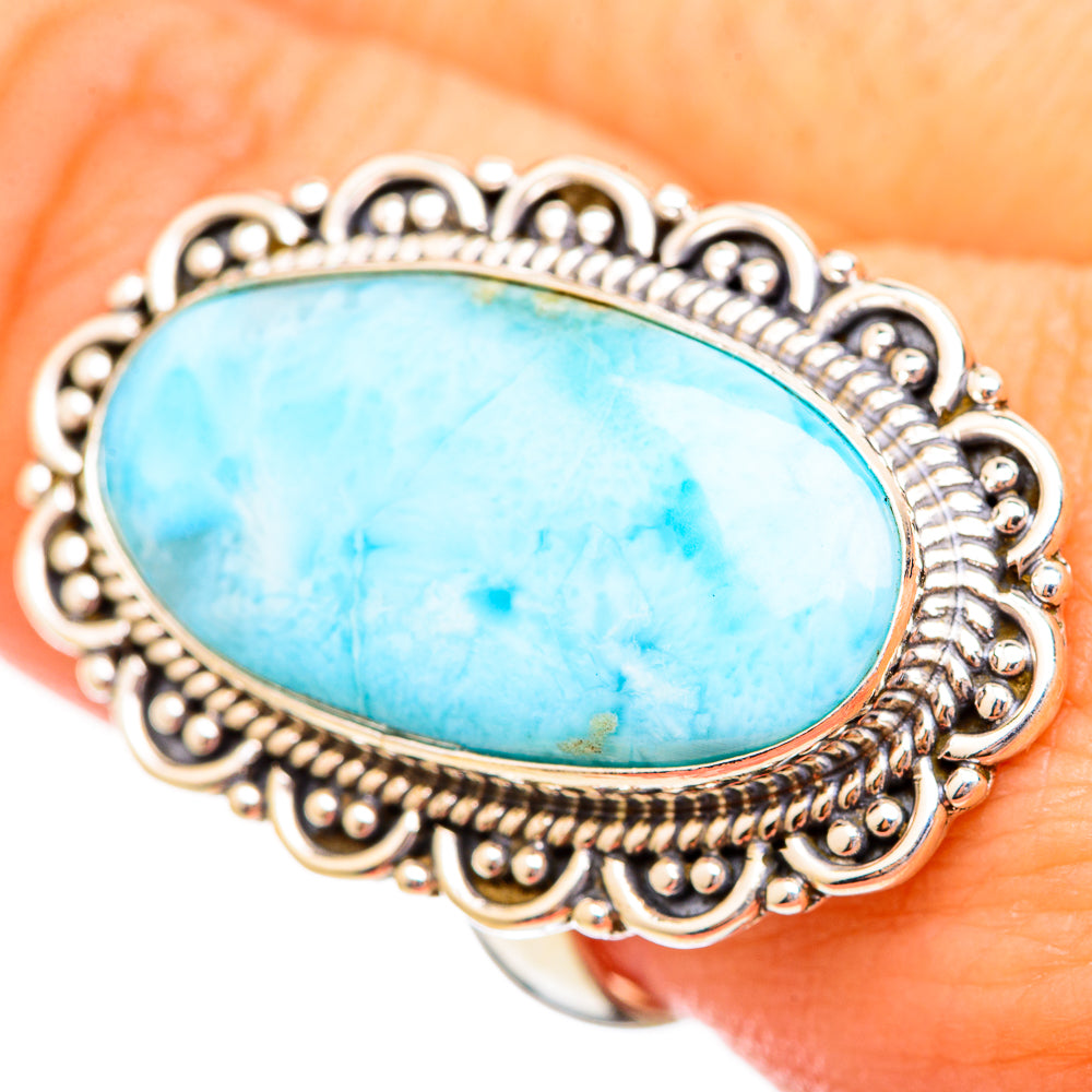 Larimar Rings handcrafted by Anasilvercos - RING115146