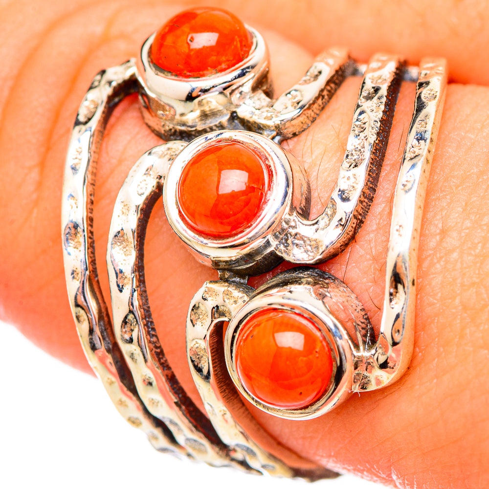 Red Coral Rings handcrafted by Anasilvercos - RING115154