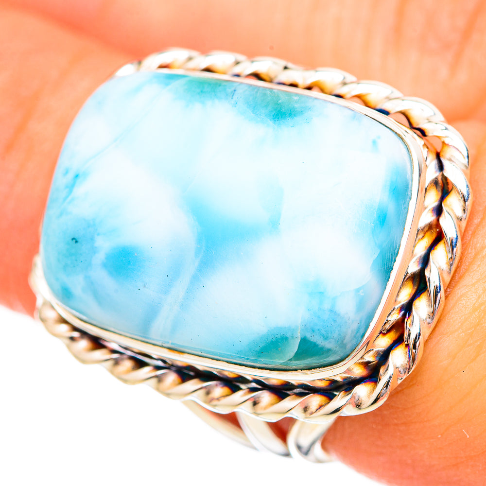 Larimar Rings handcrafted by Anasilvercos - RING115169