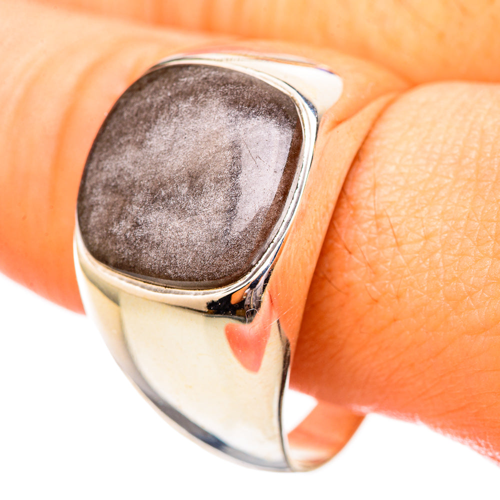 Gold Sheen Obsidian Rings handcrafted by Anasilvercos - RING115173