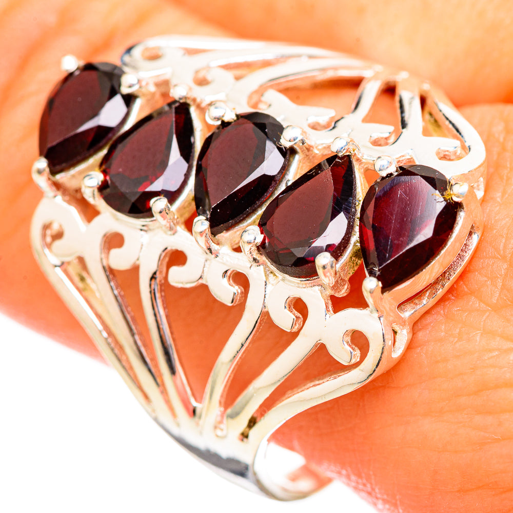 Garnet Rings handcrafted by Anasilvercos - RING115177