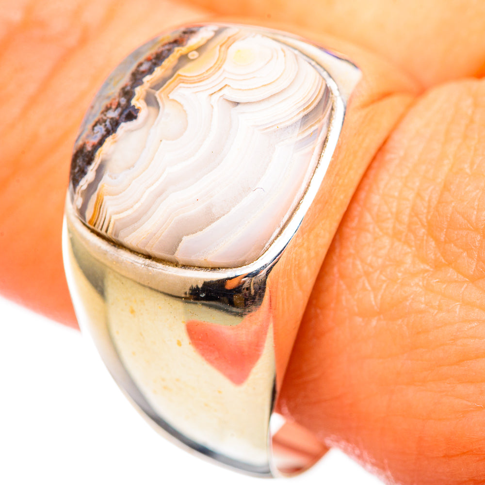 Laguna Lace Agate Rings handcrafted by Anasilvercos - RING115184