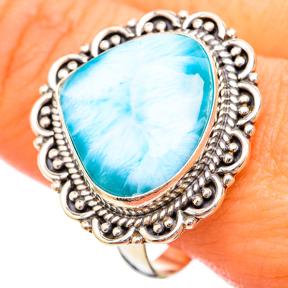 Larimar Rings handcrafted by Anasilvercos - RING115189