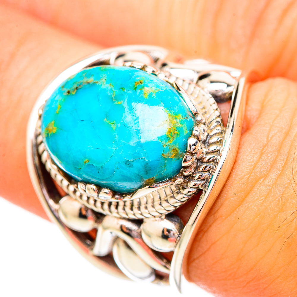 Peruvian Chrysocolla Rings handcrafted by Anasilvercos - RING115190