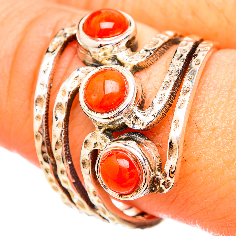 Red Coral Rings handcrafted by Anasilvercos - RING115197