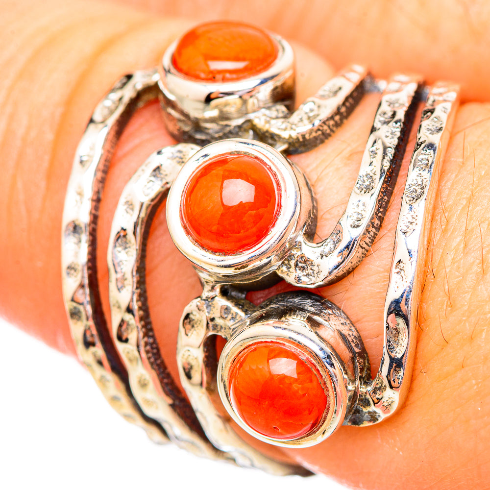 Red Coral Rings handcrafted by Anasilvercos - RING115220