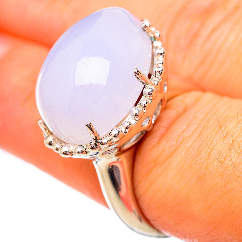 Rainbow Moonstone Rings handcrafted by Anasilvercos - RING115226