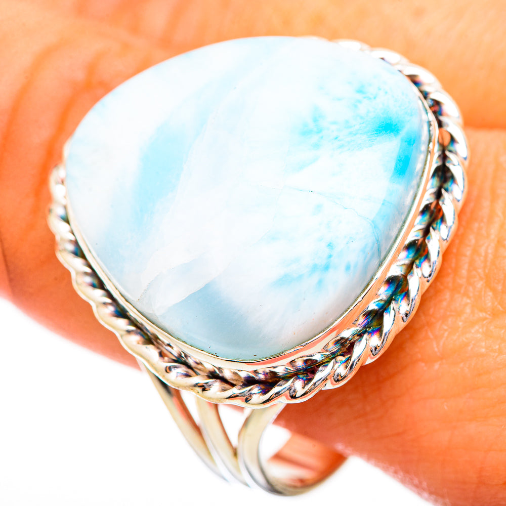 Larimar Rings handcrafted by Anasilvercos - RING115240