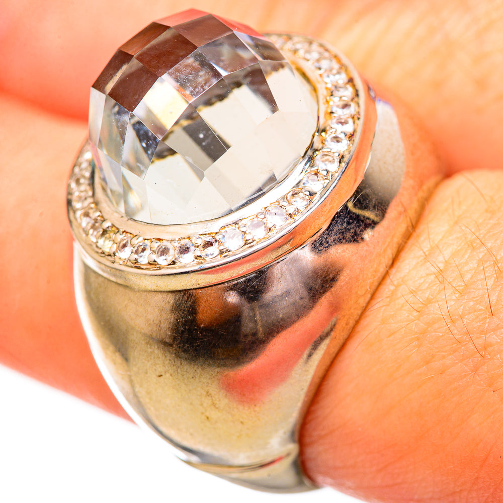 White Quartz Rings handcrafted by Anasilvercos - RING115248