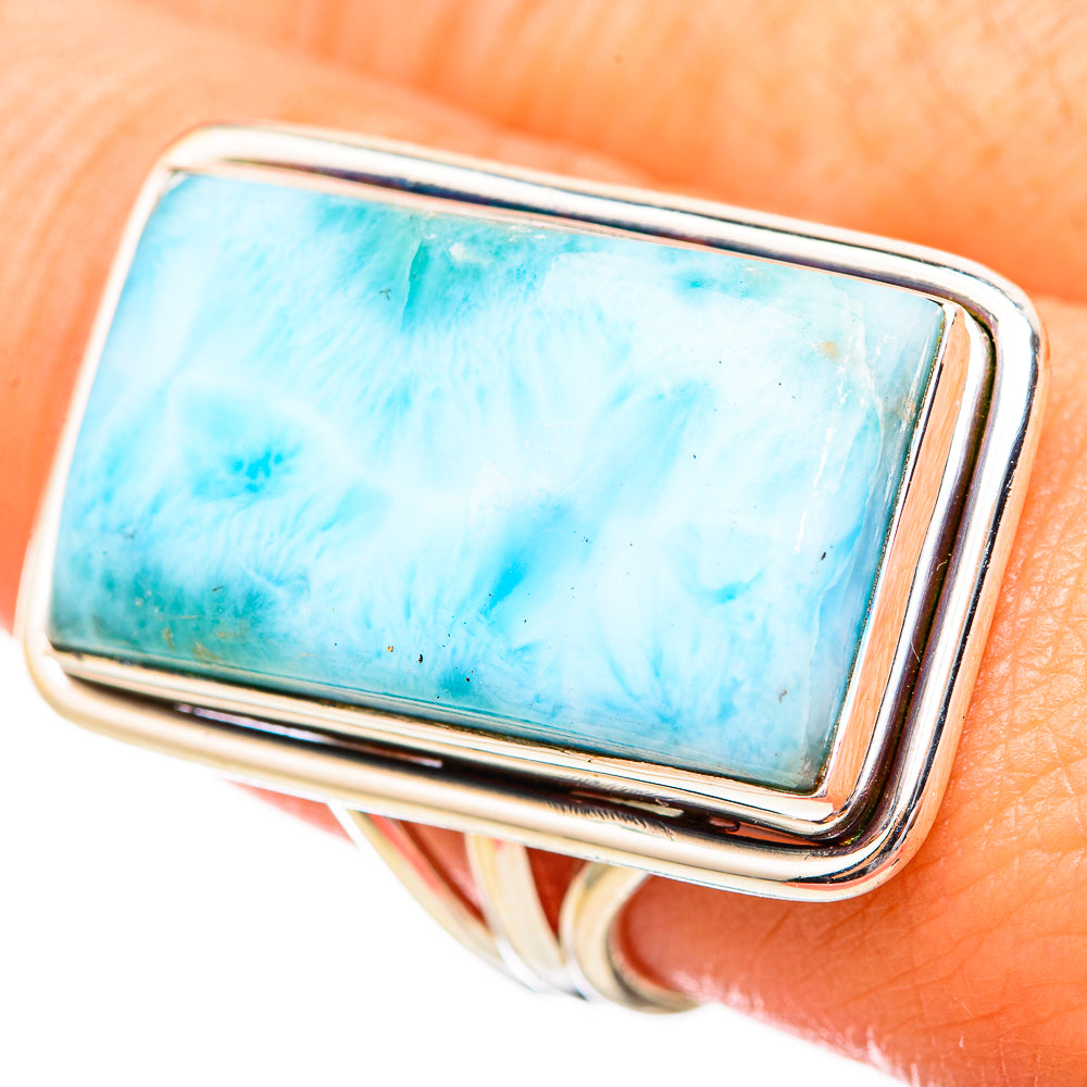 Larimar Rings handcrafted by Anasilvercos - RING115254
