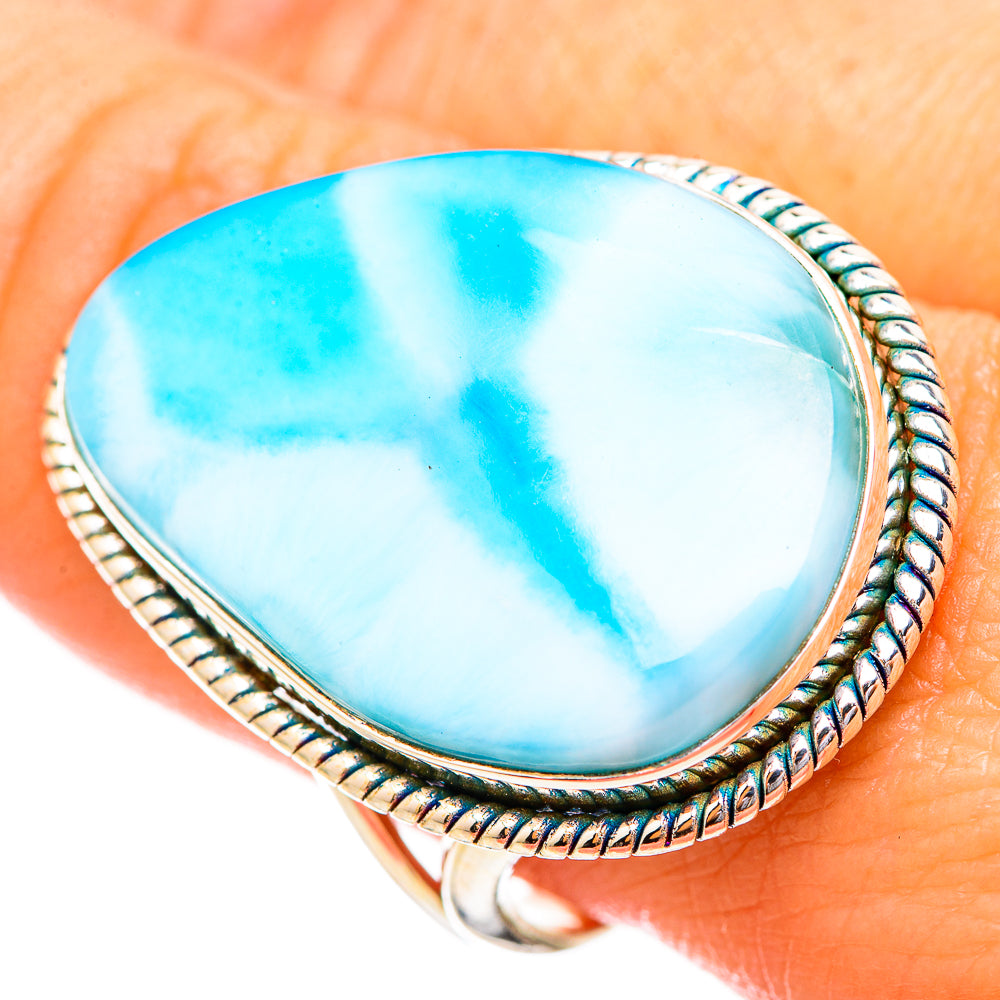 Larimar Rings handcrafted by Anasilvercos - RING115255