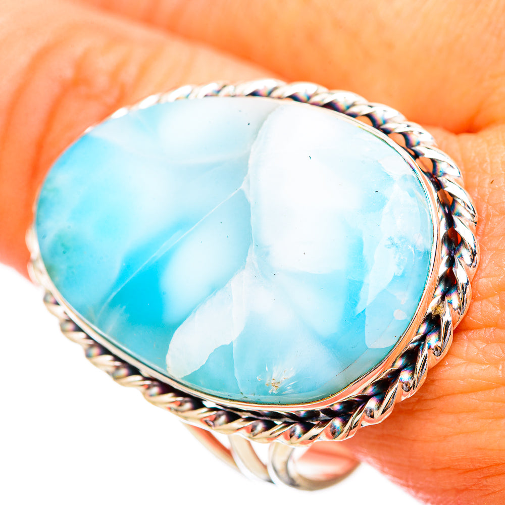 Larimar Rings handcrafted by Anasilvercos - RING115269