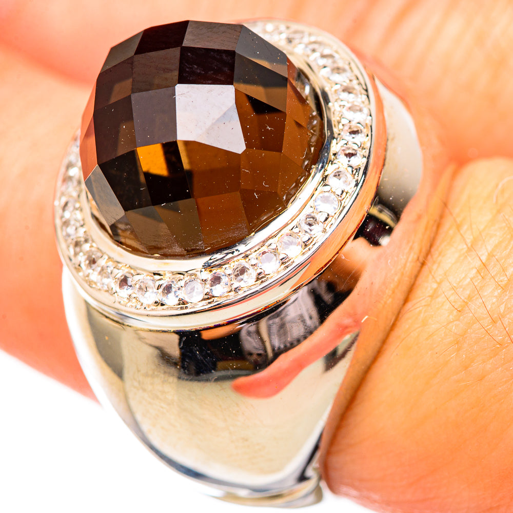 Smoky Quartz Rings handcrafted by Anasilvercos - RING115276