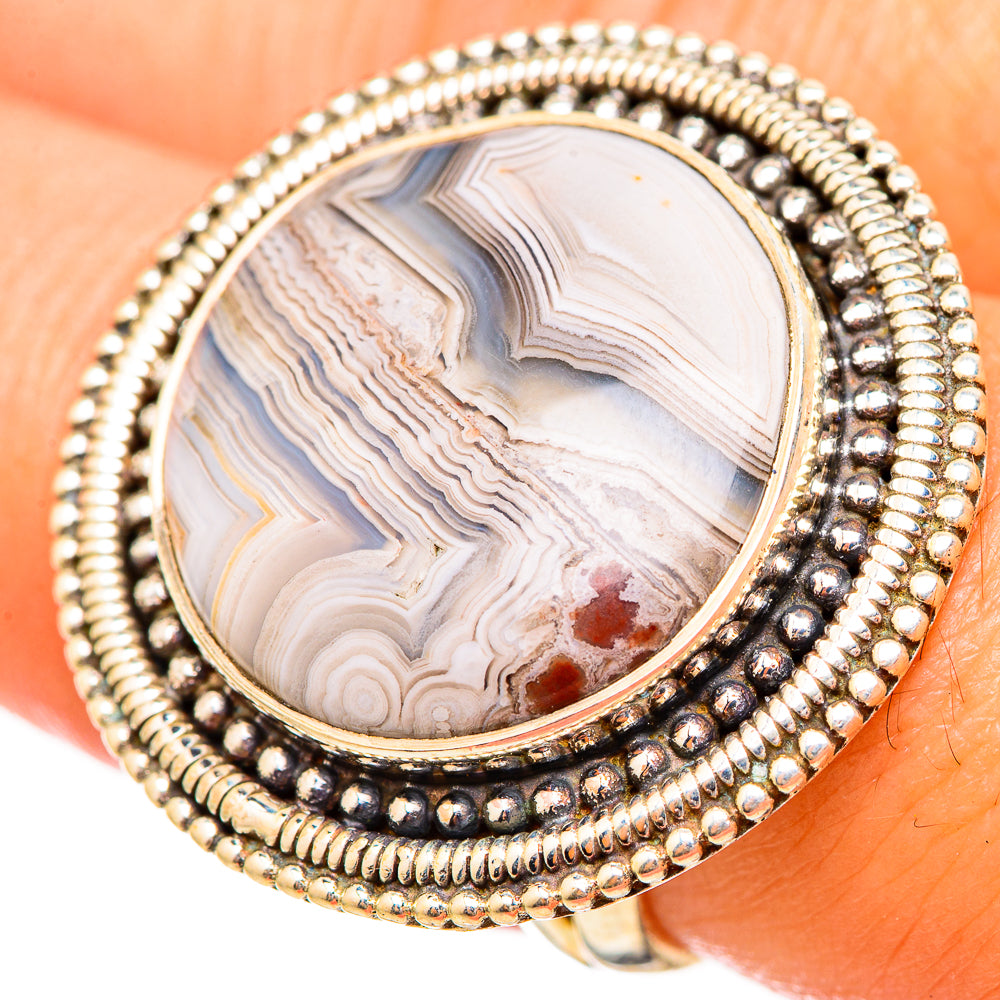 Laguna Lace Agate Rings handcrafted by Anasilvercos - RING115293