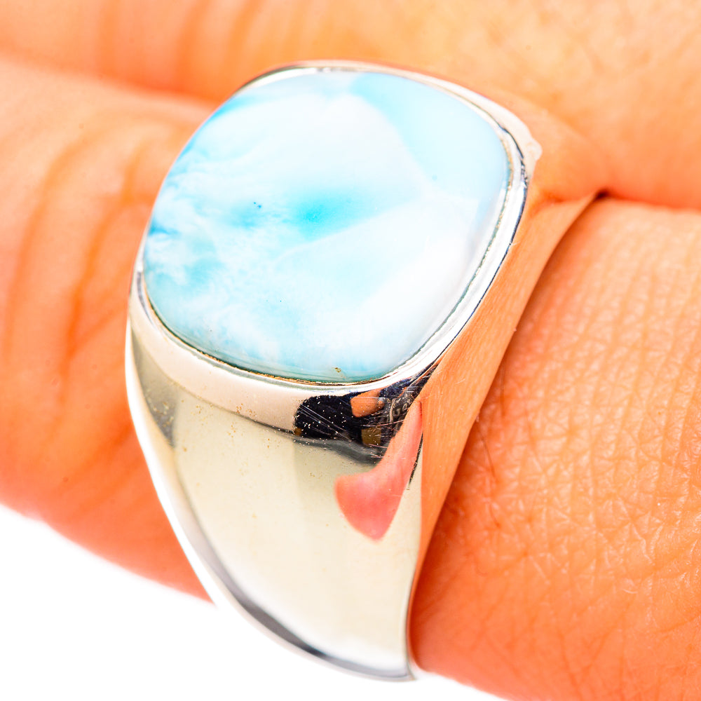 Larimar Rings handcrafted by Anasilvercos - RING115298