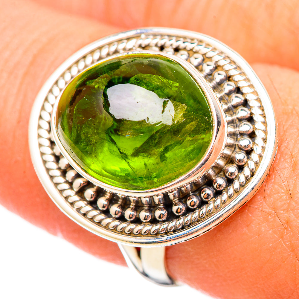 Peridot Rings handcrafted by Anasilvercos - RING115300