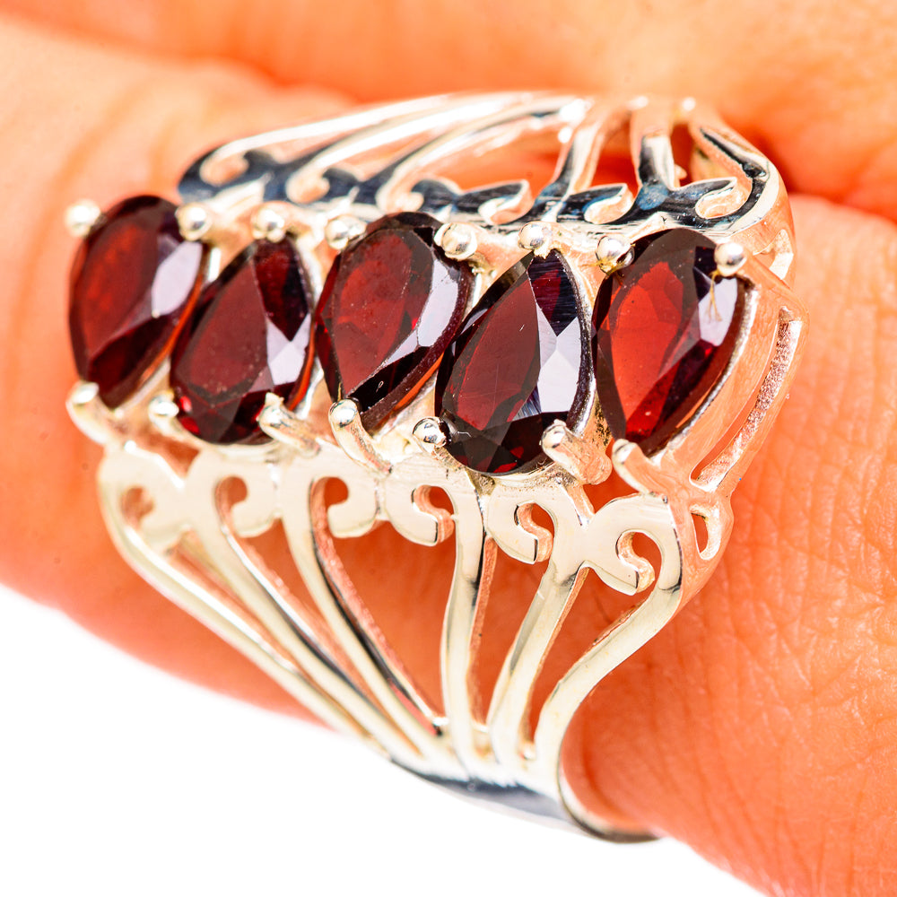 Garnet Rings handcrafted by Anasilvercos - RING115309