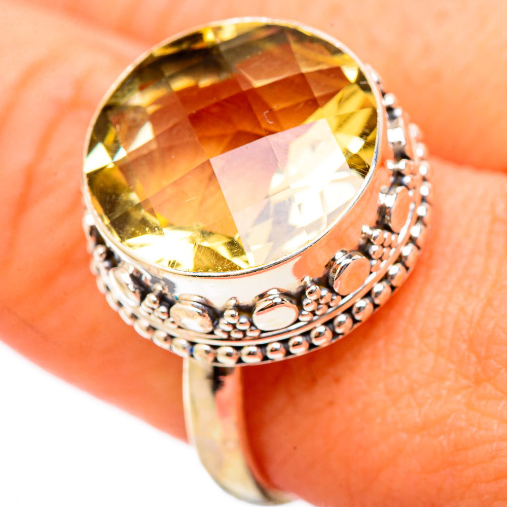 Lemon Quartz Rings handcrafted by Anasilvercos - RING115319
