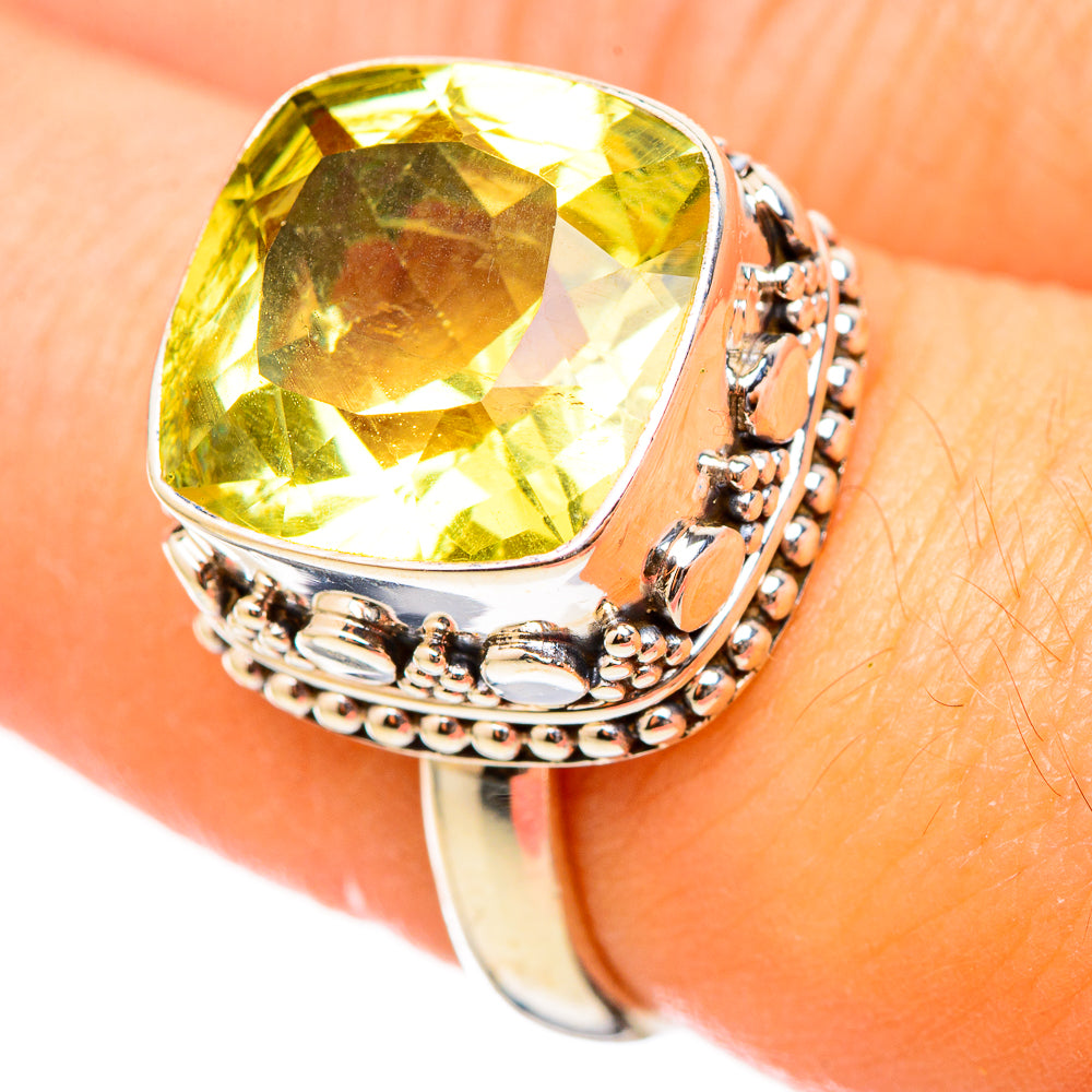 Lemon Quartz Rings handcrafted by Anasilvercos - RING115321