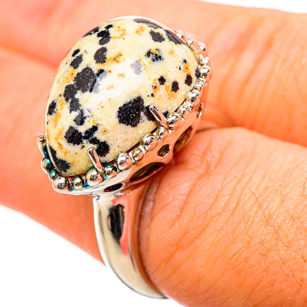 Dalmatian Jasper Rings handcrafted by Anasilvercos - RING115331