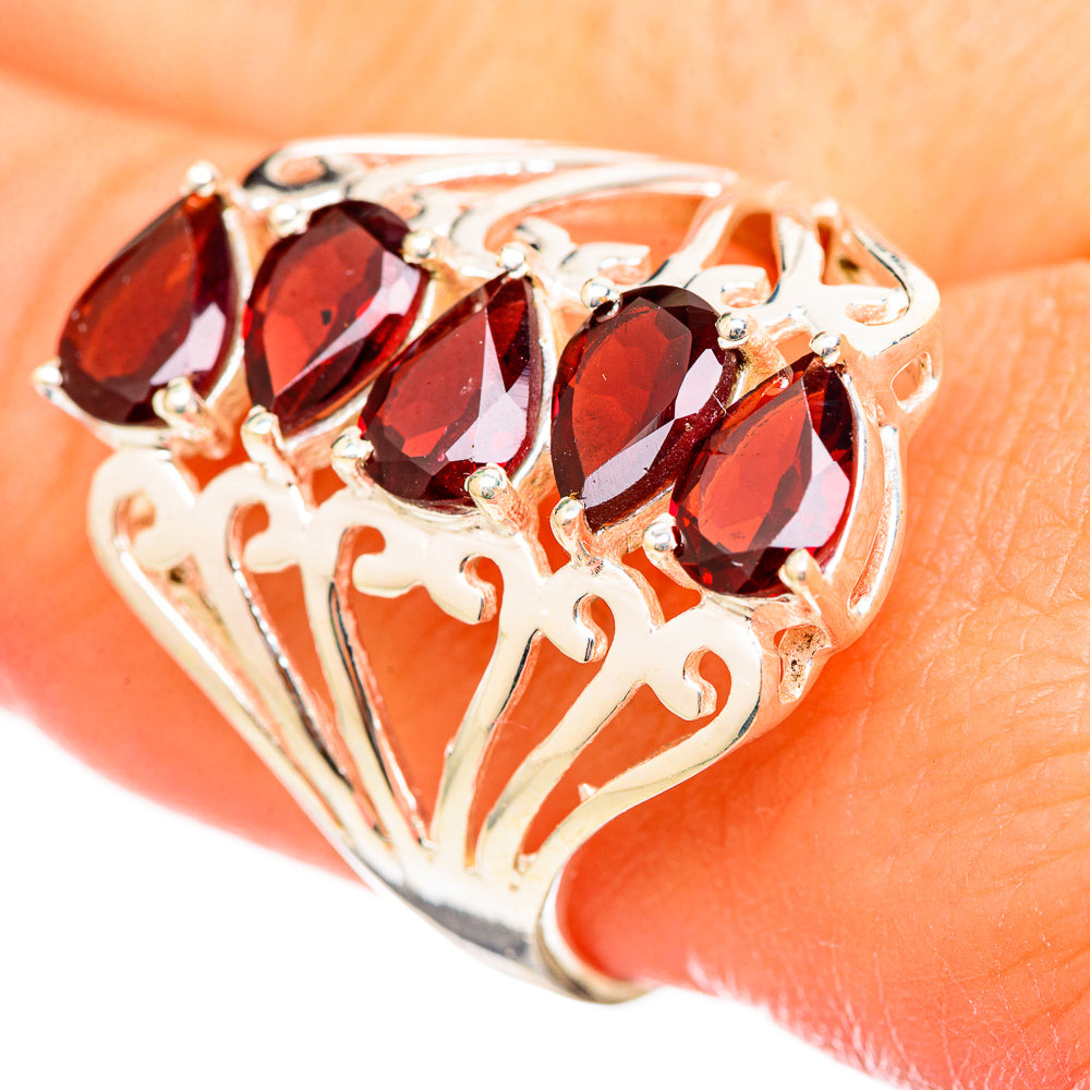 Garnet Rings handcrafted by Anasilvercos - RING115337