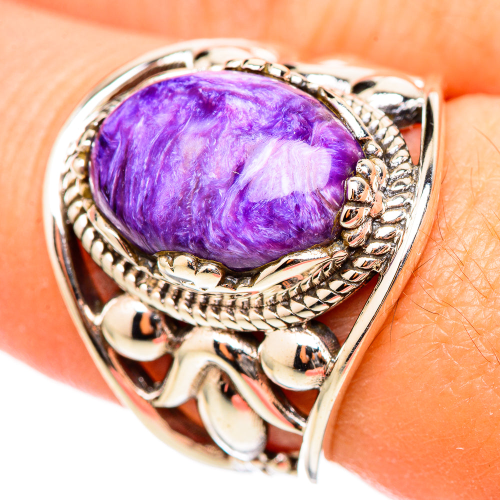 Charoite Rings handcrafted by Anasilvercos - RING115339