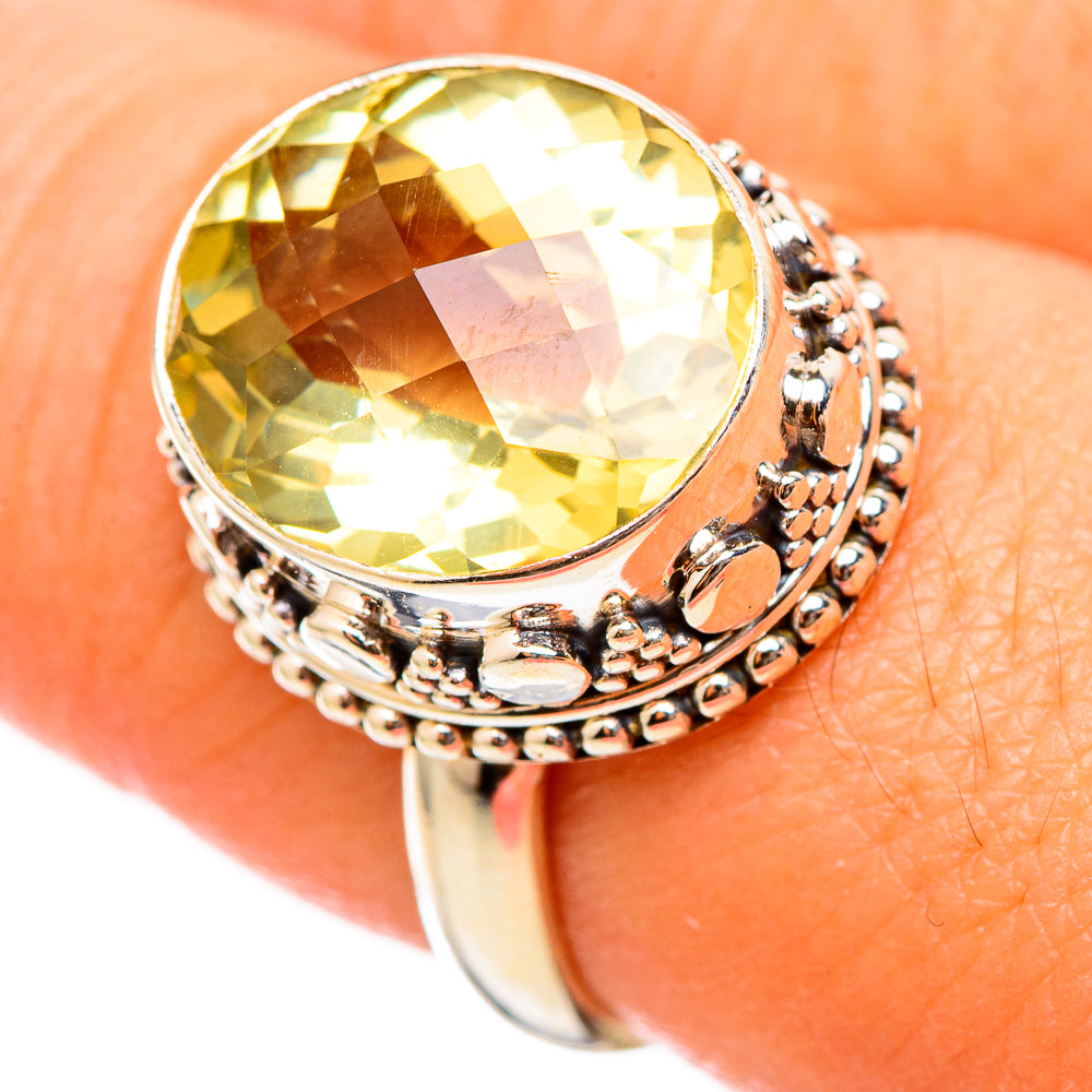 Lemon Quartz Rings handcrafted by Anasilvercos - RING115349