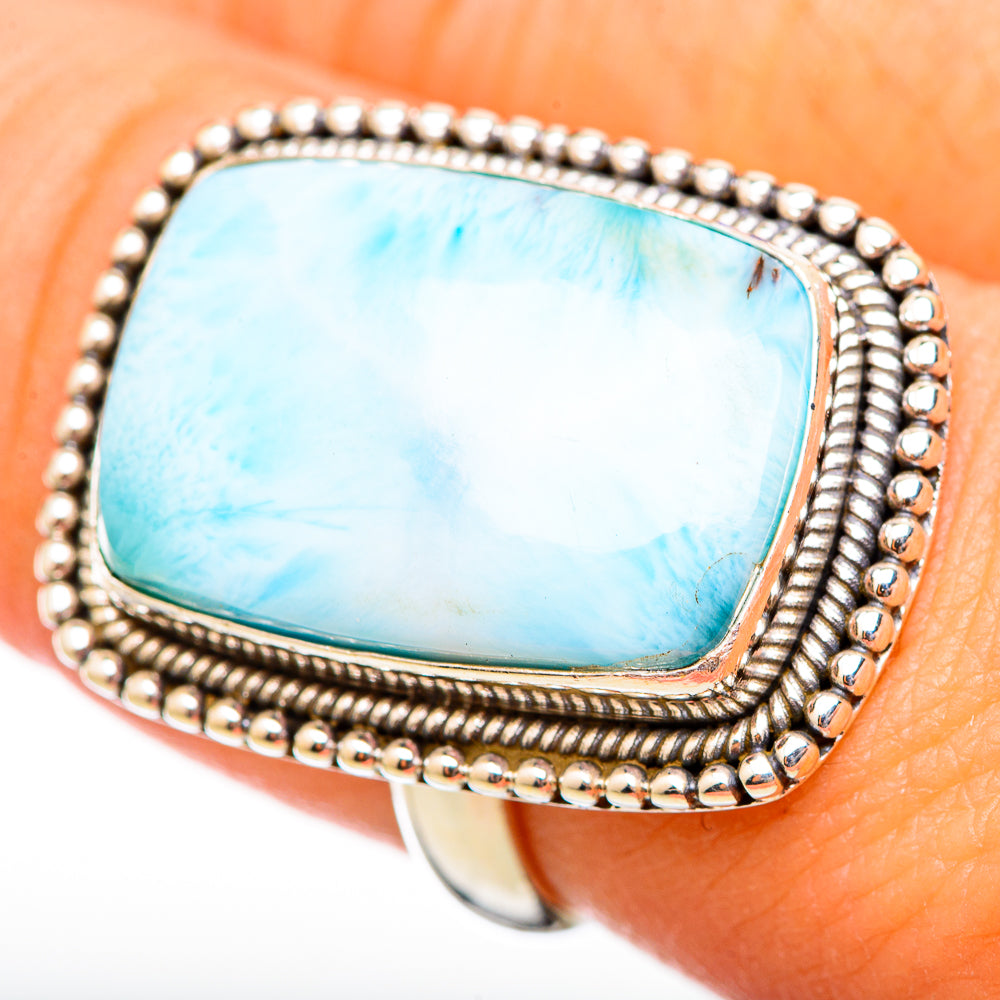 Larimar Rings handcrafted by Anasilvercos - RING115354
