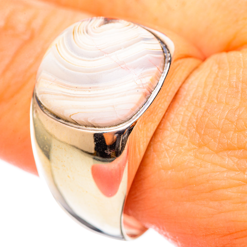 Laguna Lace Agate Rings handcrafted by Anasilvercos - RING115370