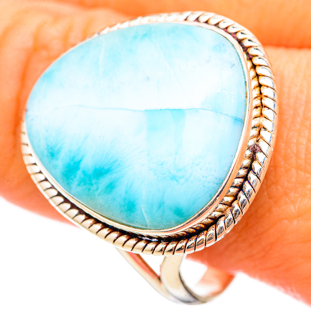 Larimar Rings handcrafted by Anasilvercos - RING115379