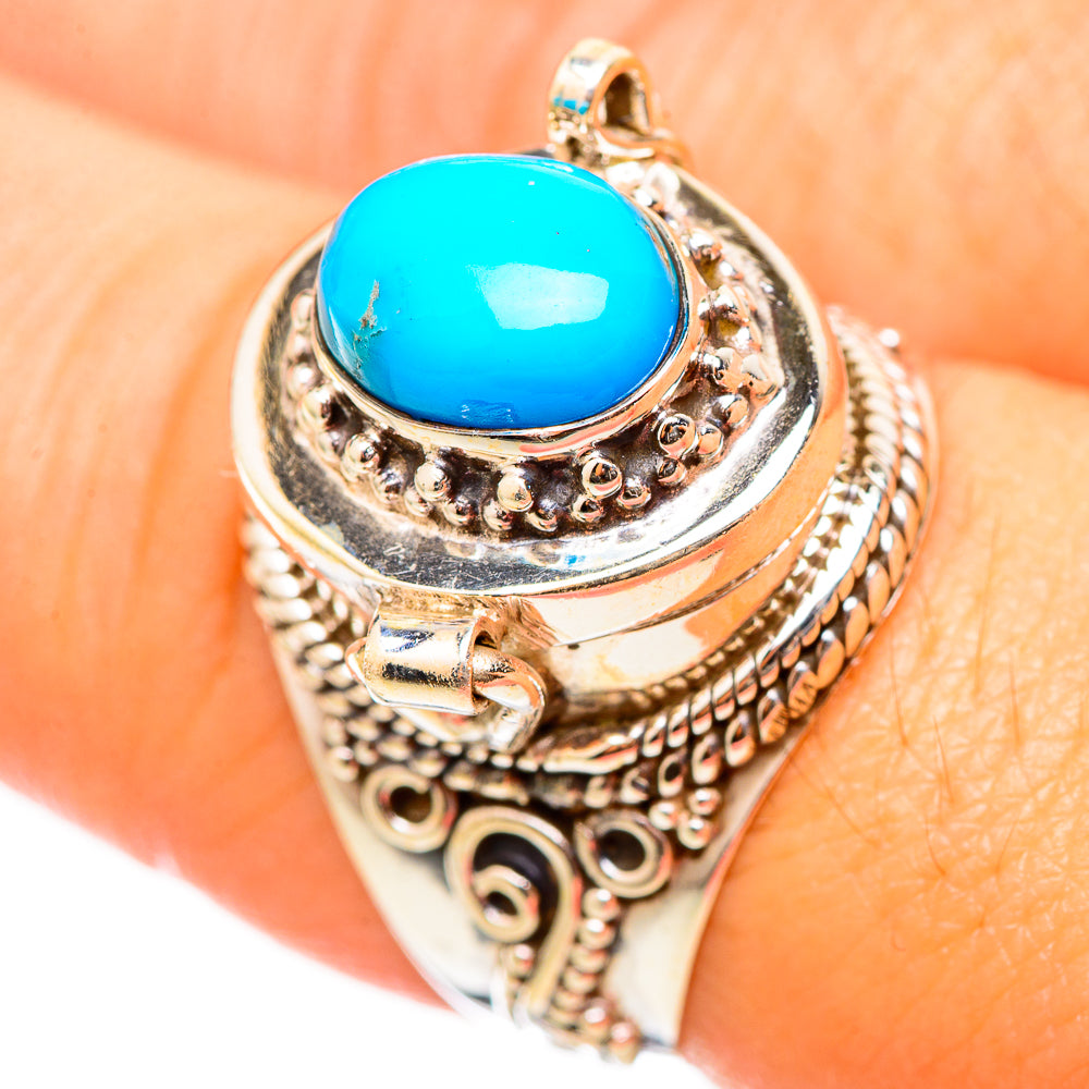 Sleeping Beauty Turquoise Rings handcrafted by Anasilvercos - RING115380