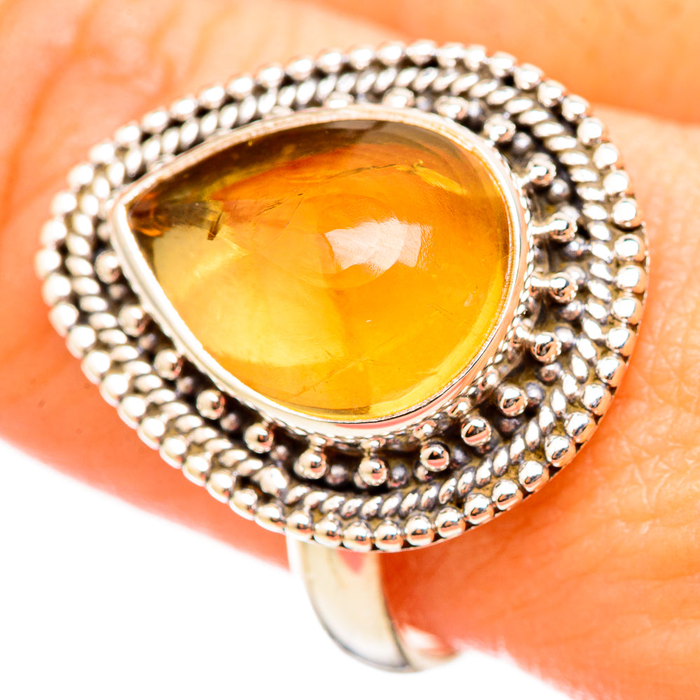 Citrine Sugarloaf Rings handcrafted by Anasilvercos - RING115387