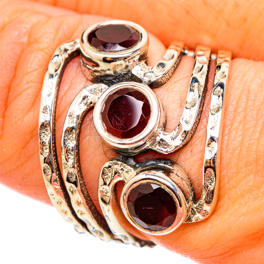 Garnet Rings handcrafted by Anasilvercos - RING115392