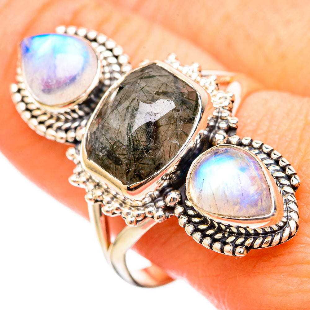Tourmalinated Quartz Rings handcrafted by Anasilvercos - RING115396