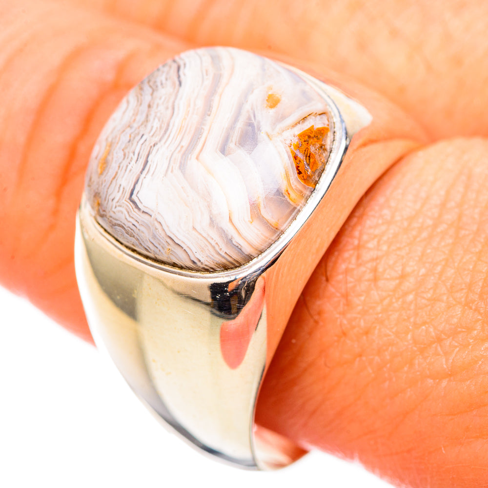 Laguna Lace Agate Rings handcrafted by Anasilvercos - RING115397